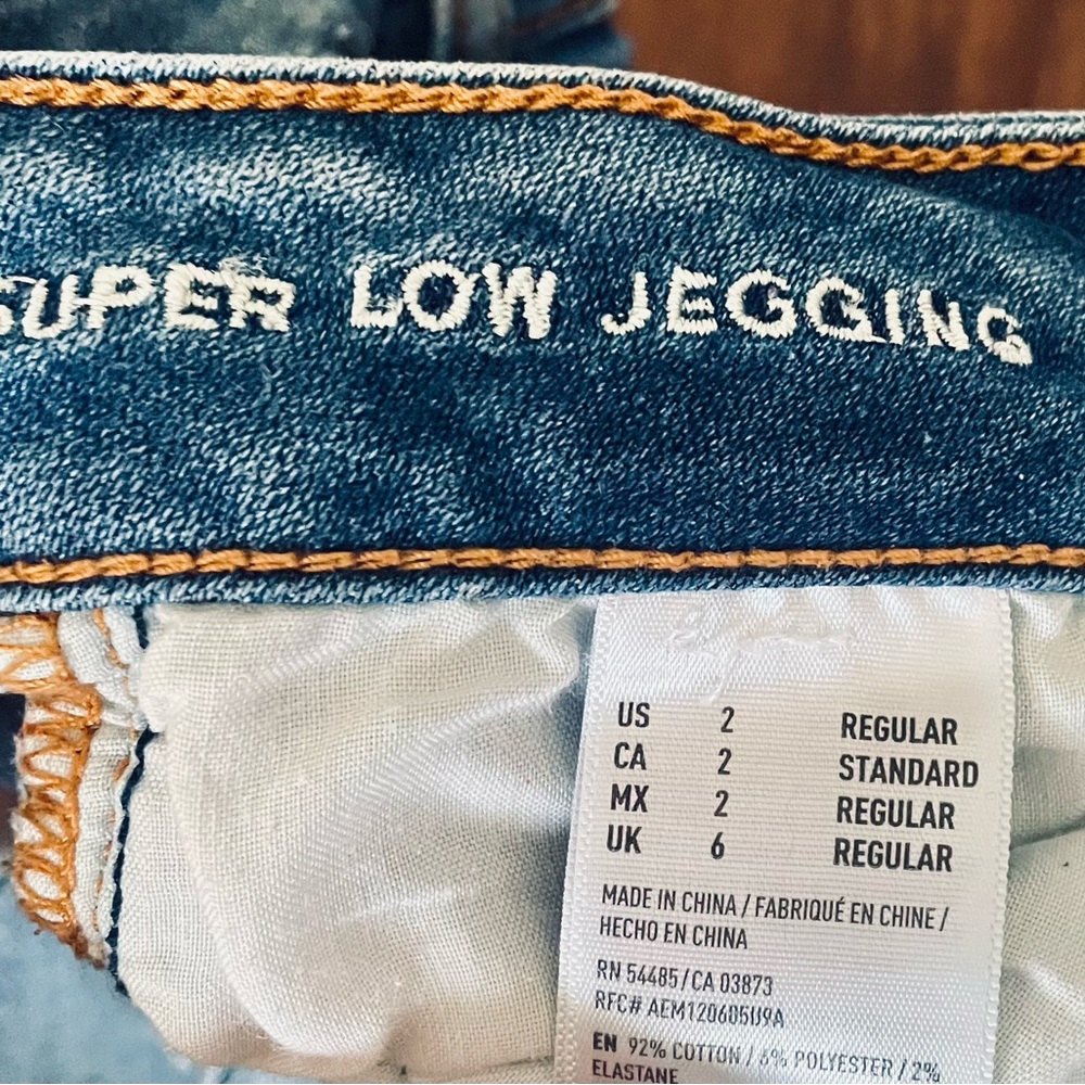 American Eagle Outfitters Super Low Jegging - Blue